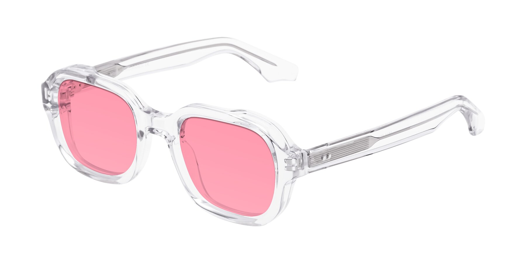 Angle of Unite in Clear with Pink Tinted Lenses