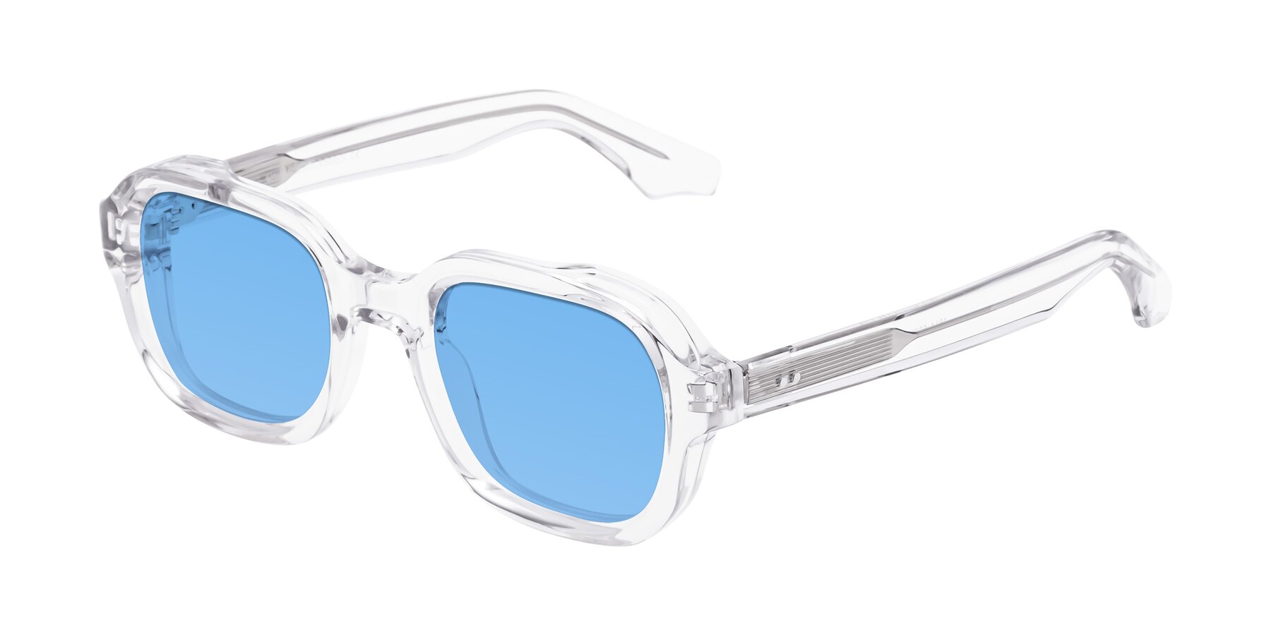Angle of Unite in Clear with Medium Blue Tinted Lenses