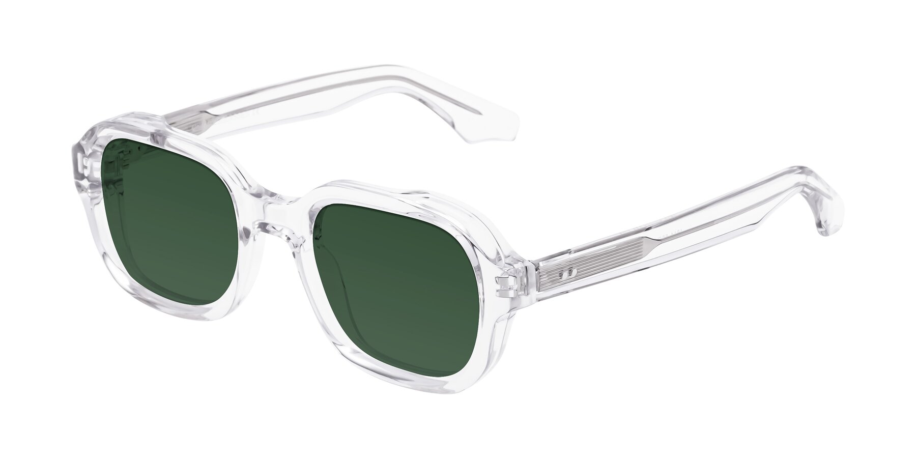 Angle of Unite in Clear with Green Tinted Lenses