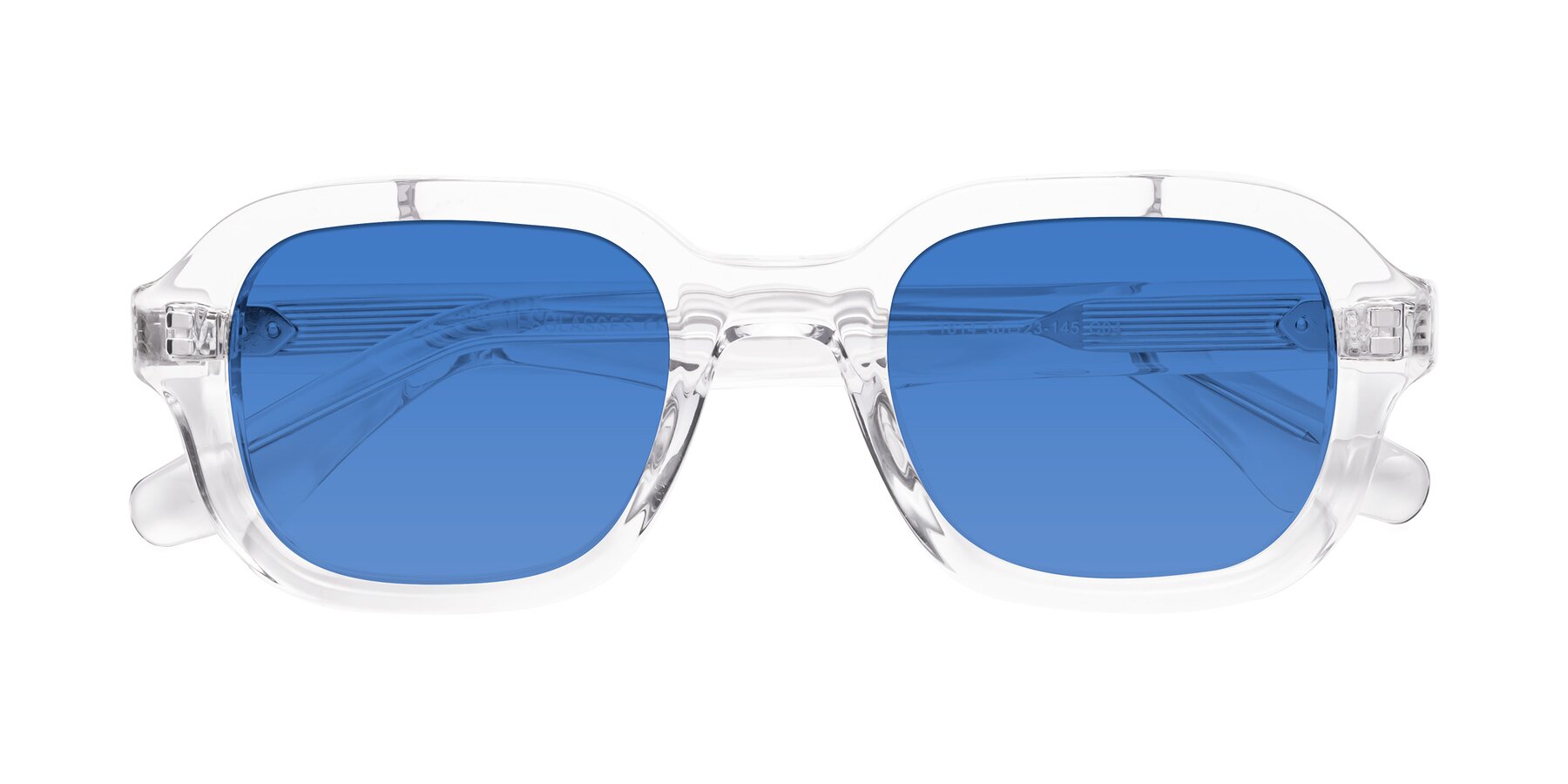 Folded Front of Unite in Clear with Blue Tinted Lenses