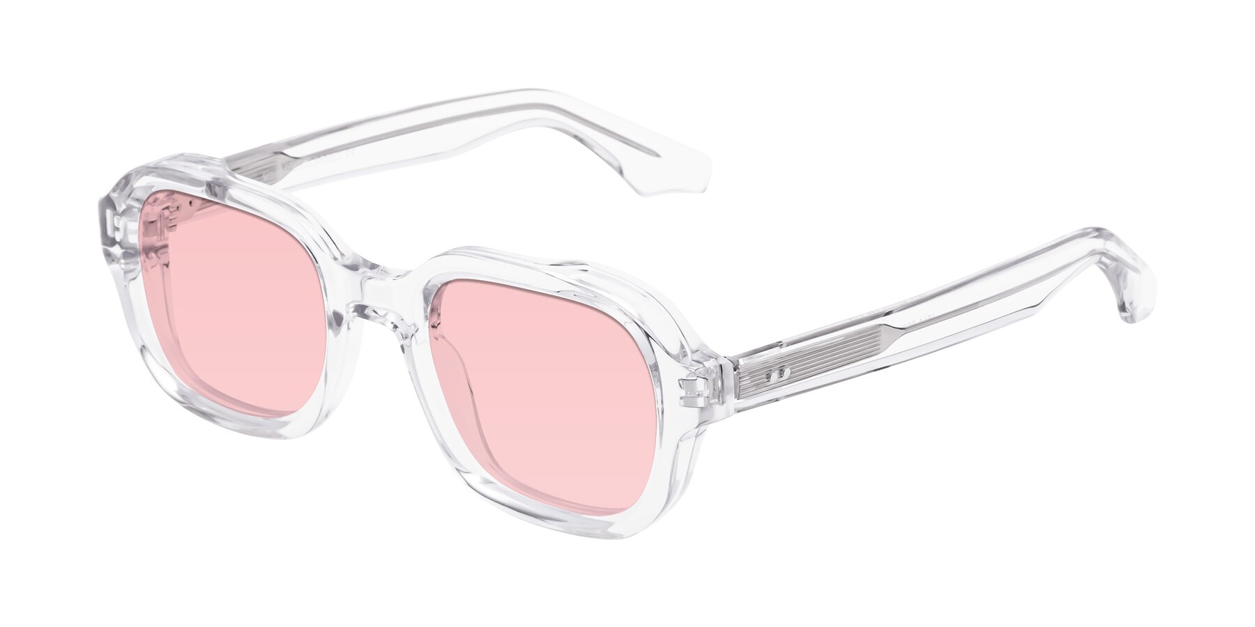 Angle of Unite in Clear with Light Garnet Tinted Lenses