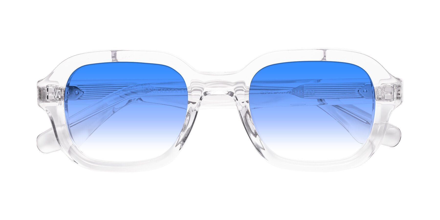 Folded Front of Unite in Clear with Blue Gradient Lenses