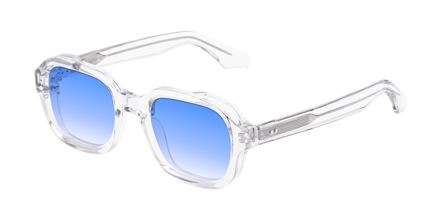 Angle of Unite in Clear with Blue Gradient Lenses