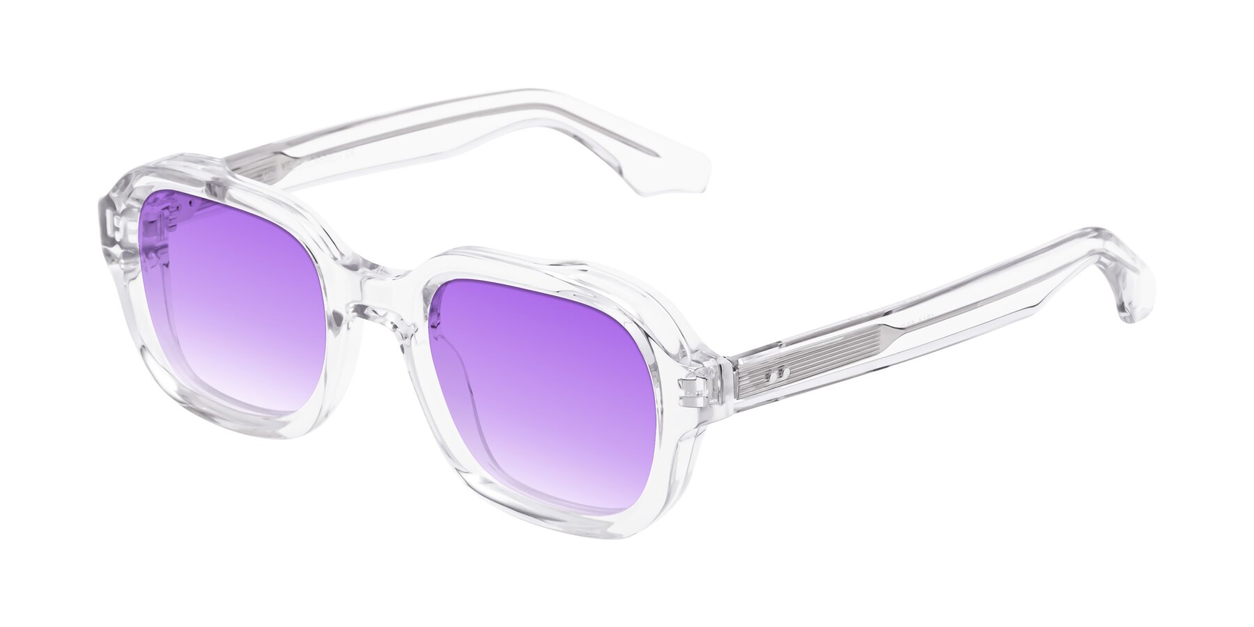 Angle of Unite in Clear with Purple Gradient Lenses