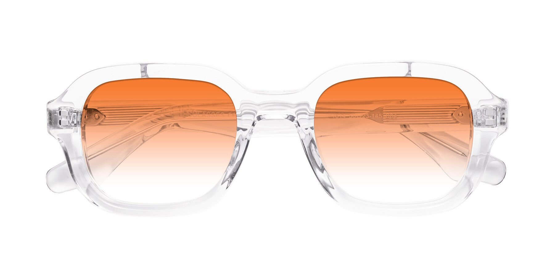 Folded Front of Unite in Clear with Orange Gradient Lenses