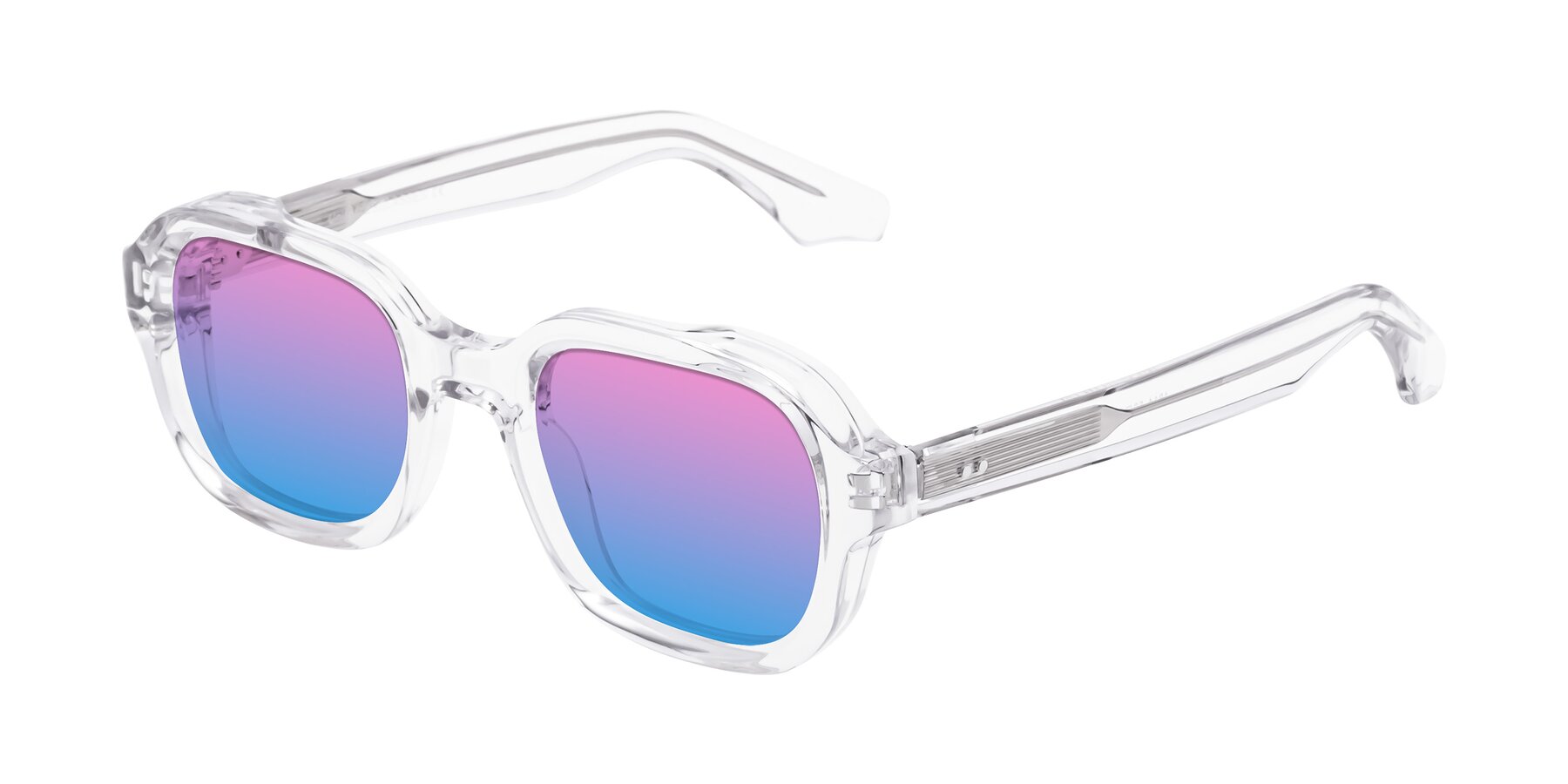 Angle of Unite in Clear with Pink / Blue Gradient Lenses