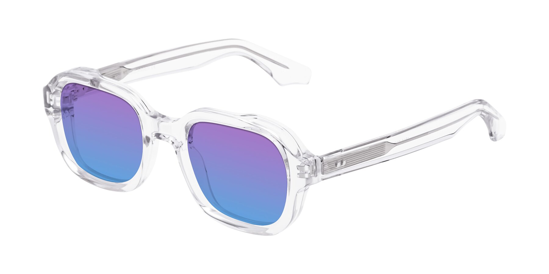 Angle of Unite in Clear with Purple / Blue Gradient Lenses