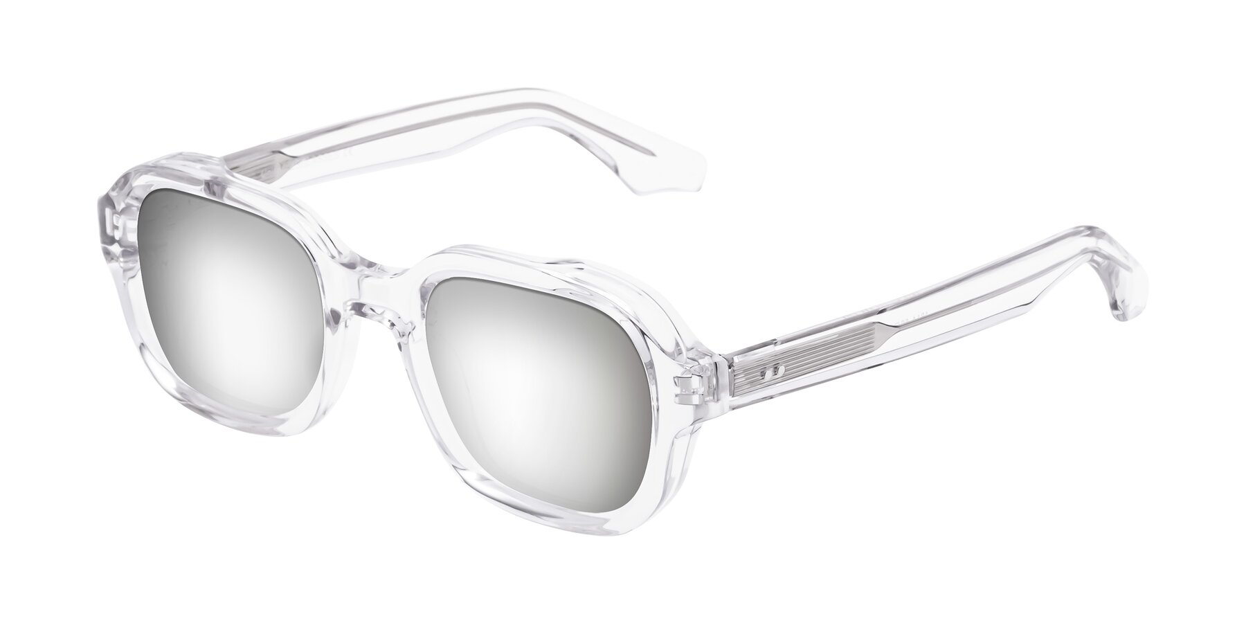 Angle of Unite in Clear with Silver Mirrored Lenses