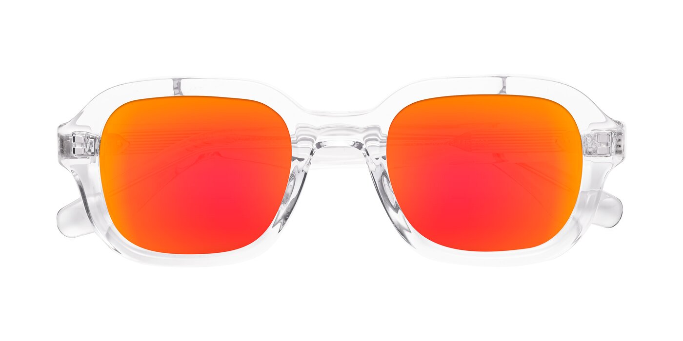 Unite - Clear Flash Mirrored Sunglasses
