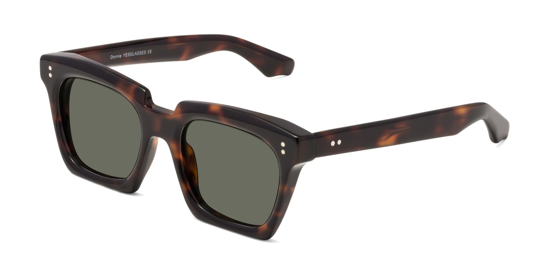 Angle of Donnie in Tortoise with Gray Polarized Lenses