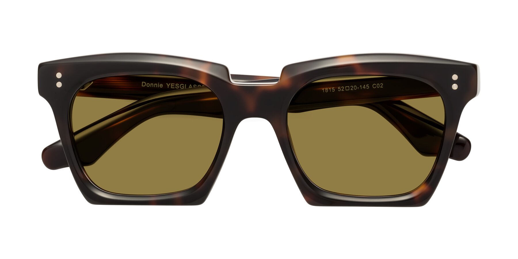 Folded Front of Donnie in Tortoise with Brown Polarized Lenses