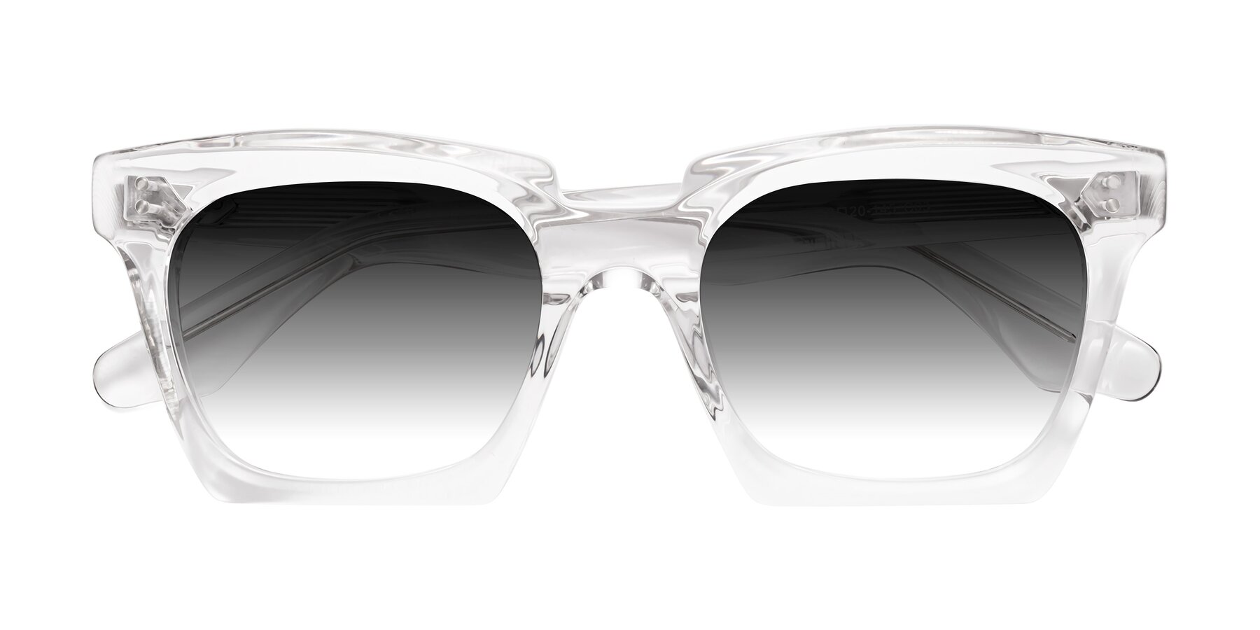 Folded Front of Donnie in Clear with Gray Gradient Lenses