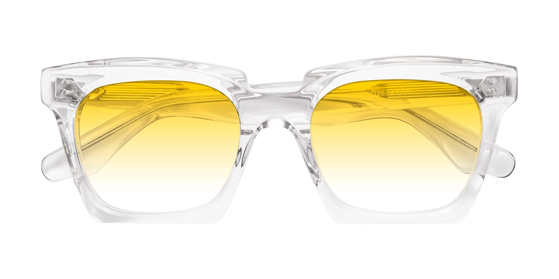 Folded Front of Donnie in Clear with Yellow Gradient Lenses