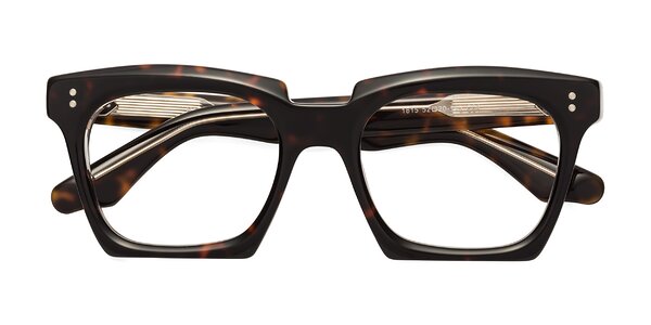 Front of Donnie in Tortoise / Clear