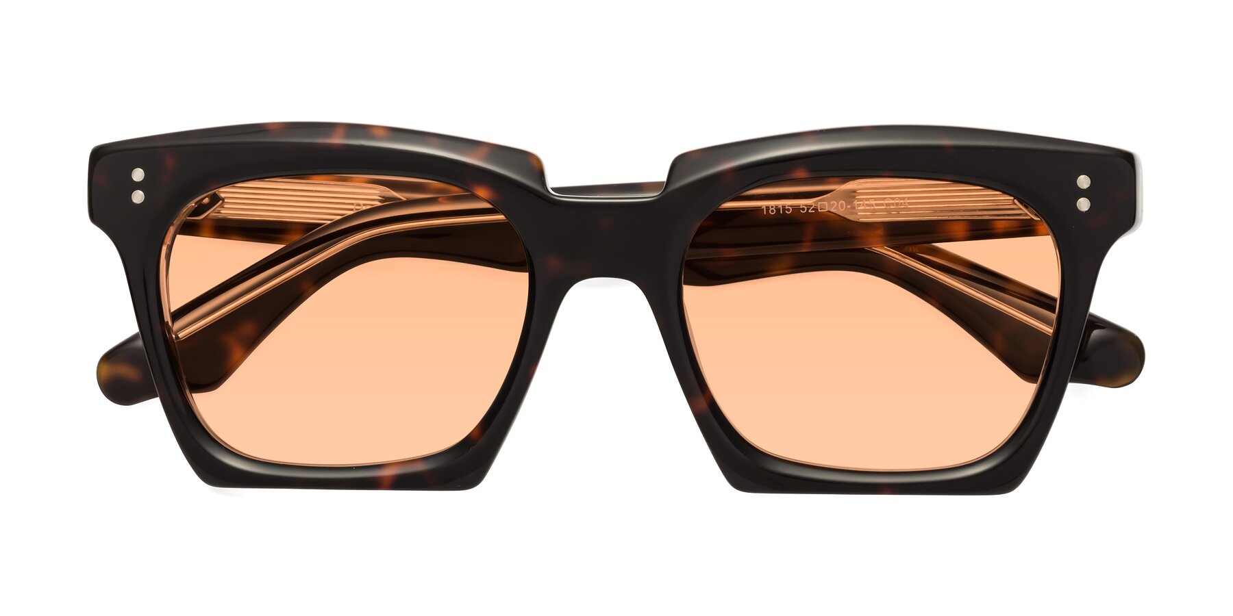 Folded Front of Donnie in Tortoise-Clear with Light Orange Tinted Lenses