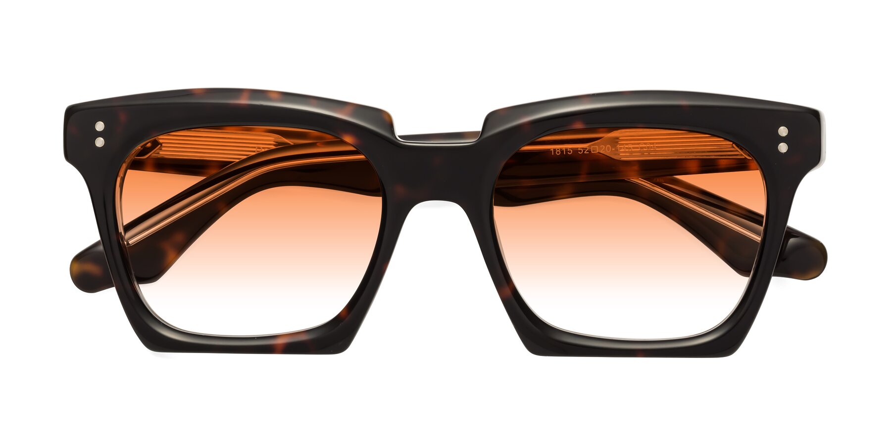 Folded Front of Donnie in Tortoise-Clear with Orange Gradient Lenses