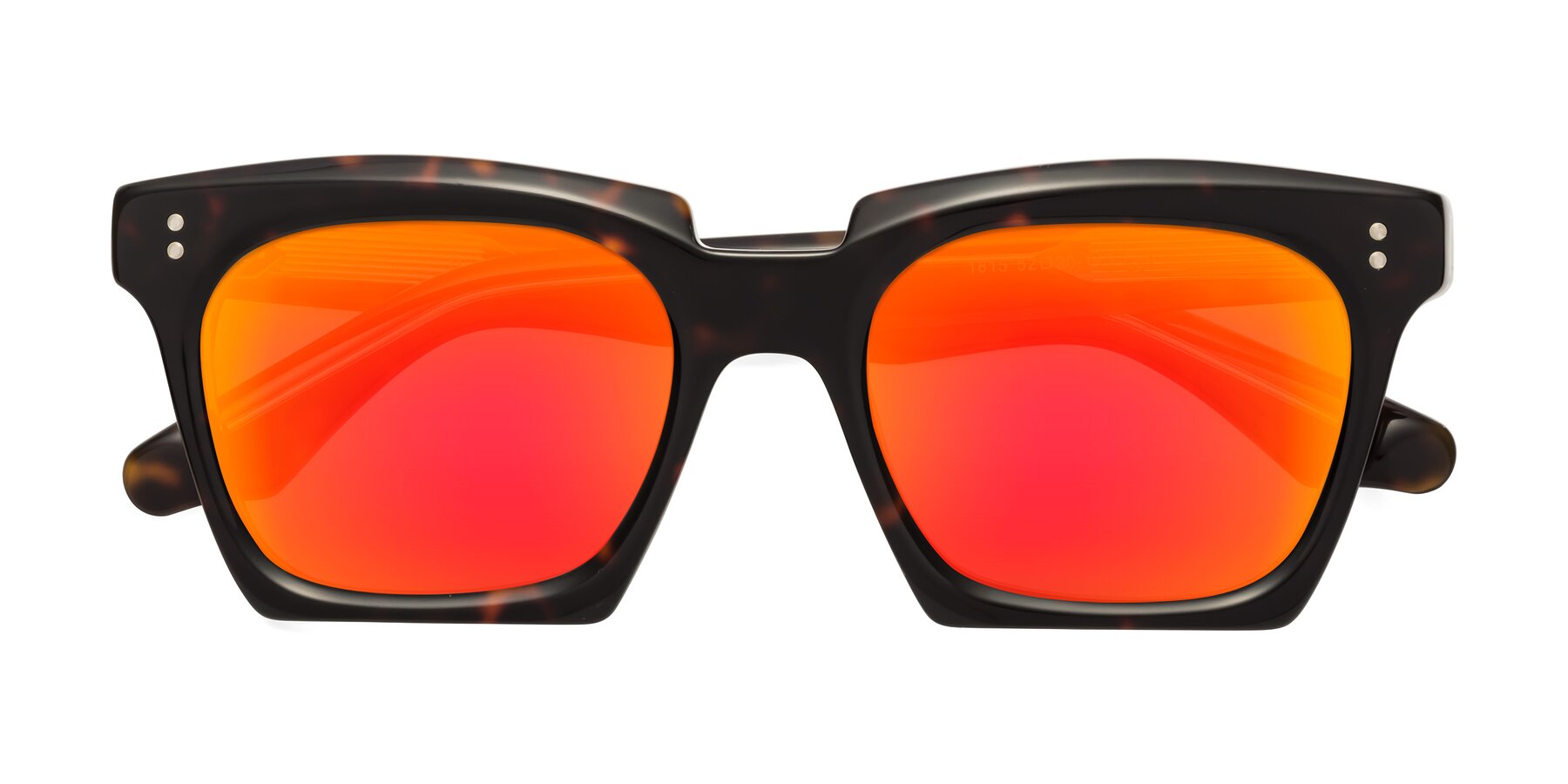 Folded Front of Donnie in Tortoise-Clear with Red Gold Mirrored Lenses