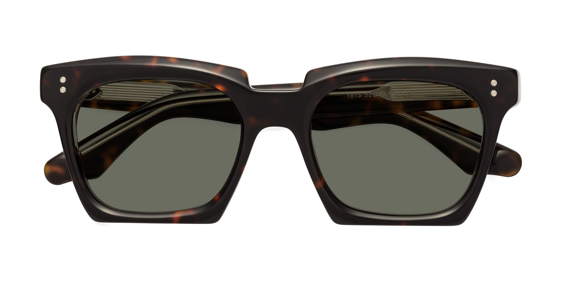 Folded Front of Donnie in Tortoise-Clear with Gray Polarized Lenses