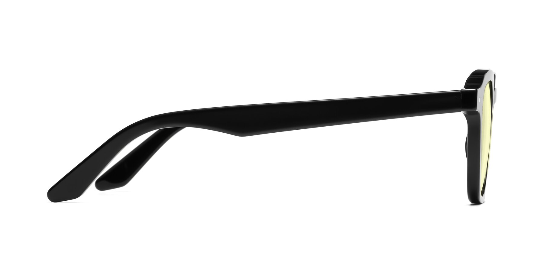 Side of Nice in Black with Light Yellow Tinted Lenses