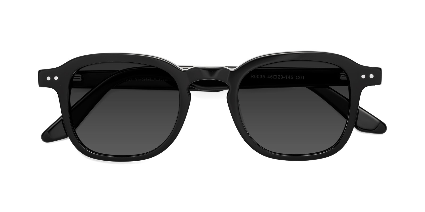 Folded Front of Nice in Black with Gray Tinted Lenses