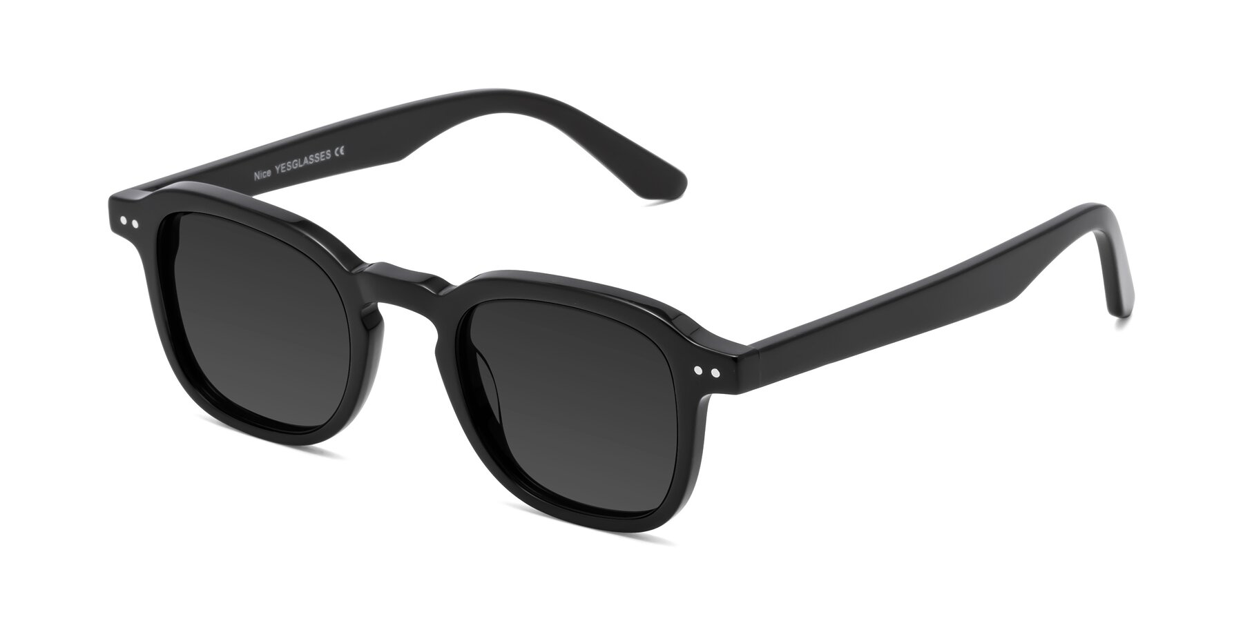 Angle of Nice in Black with Gray Tinted Lenses