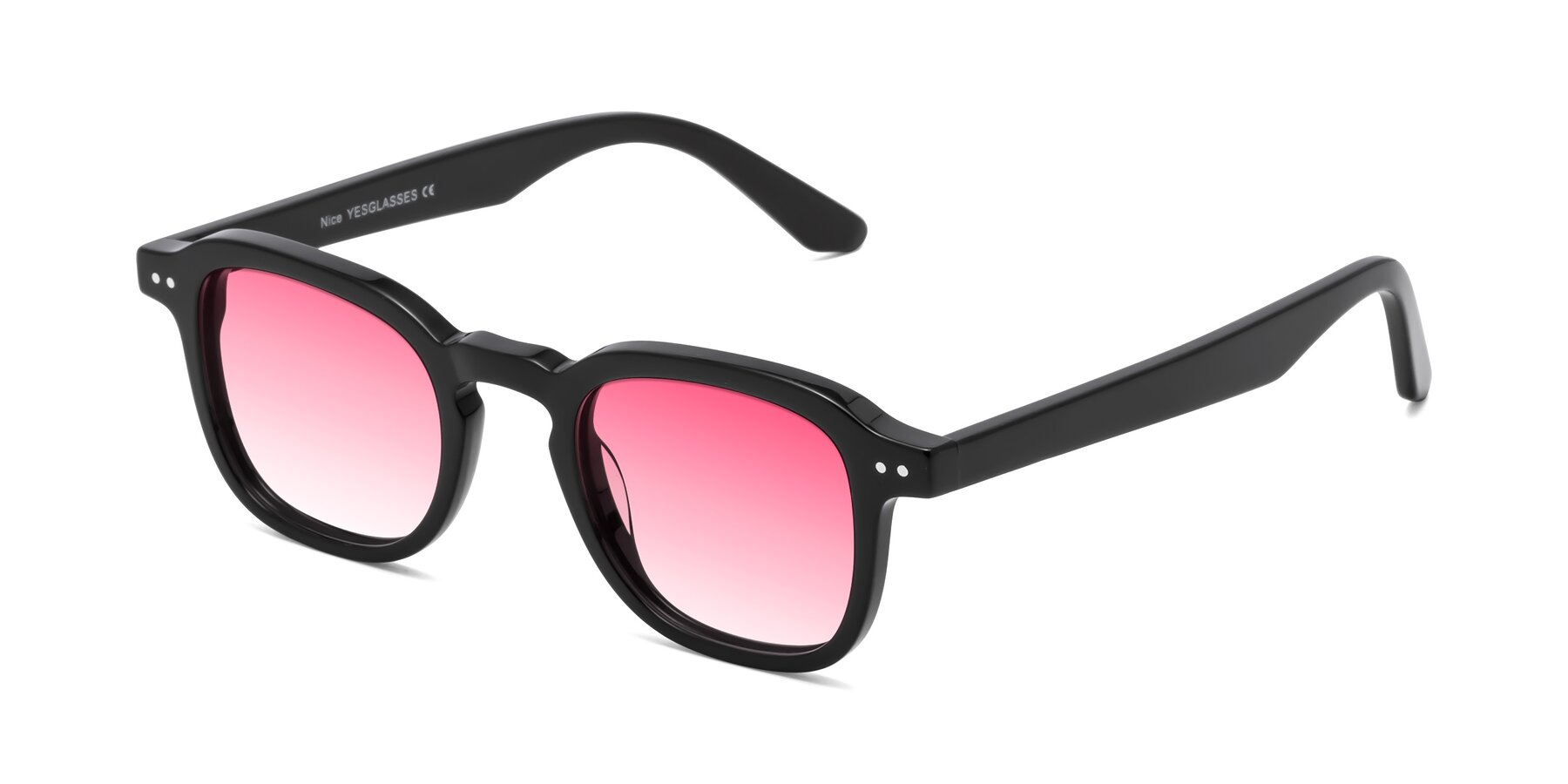Angle of Nice in Black with Pink Gradient Lenses