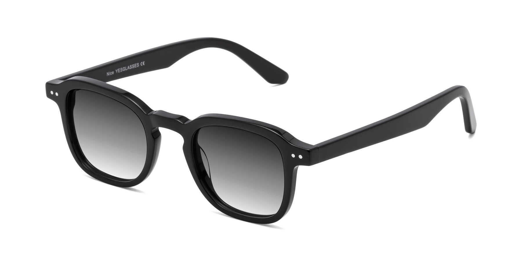 Angle of Nice in Black with Gray Gradient Lenses