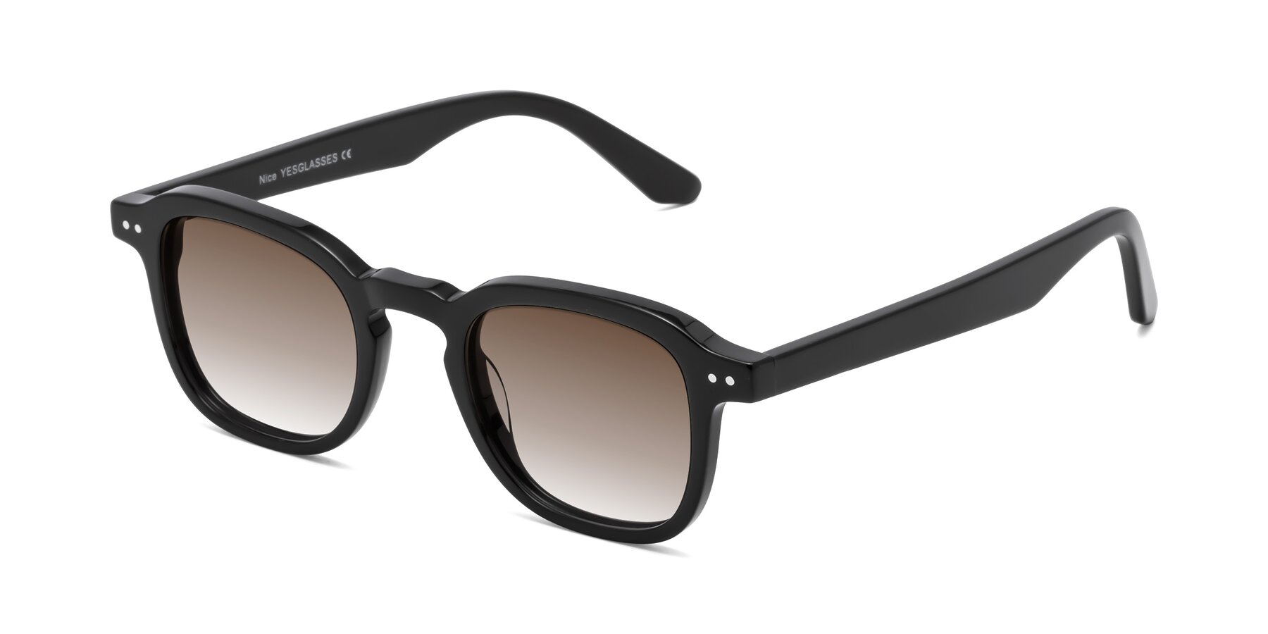 Angle of Nice in Black with Brown Gradient Lenses