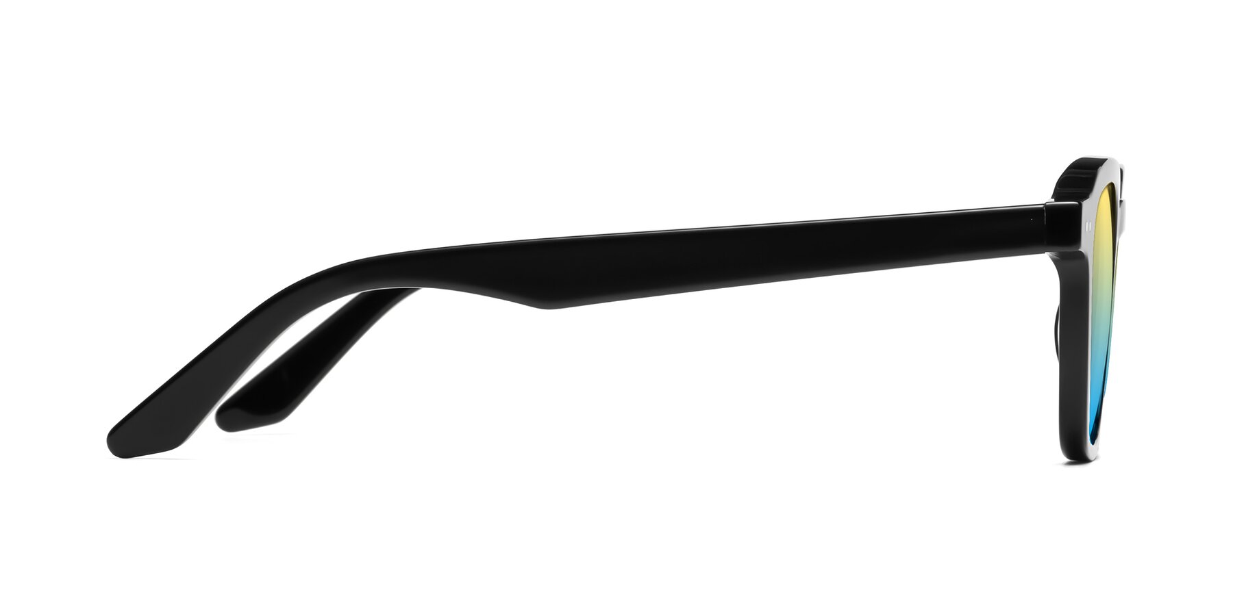 Side of Nice in Black with Yellow / Blue Gradient Lenses