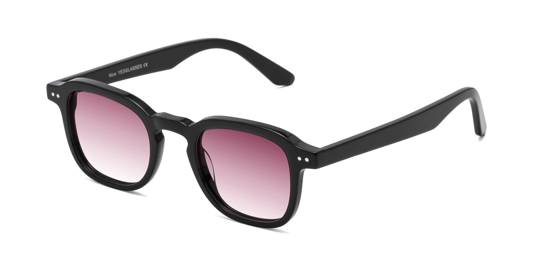 Angle of Nice in Black with Wine Gradient Lenses