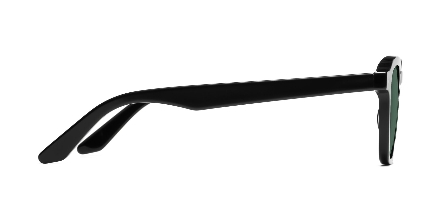 Side of Nice in Black with Green Polarized Lenses