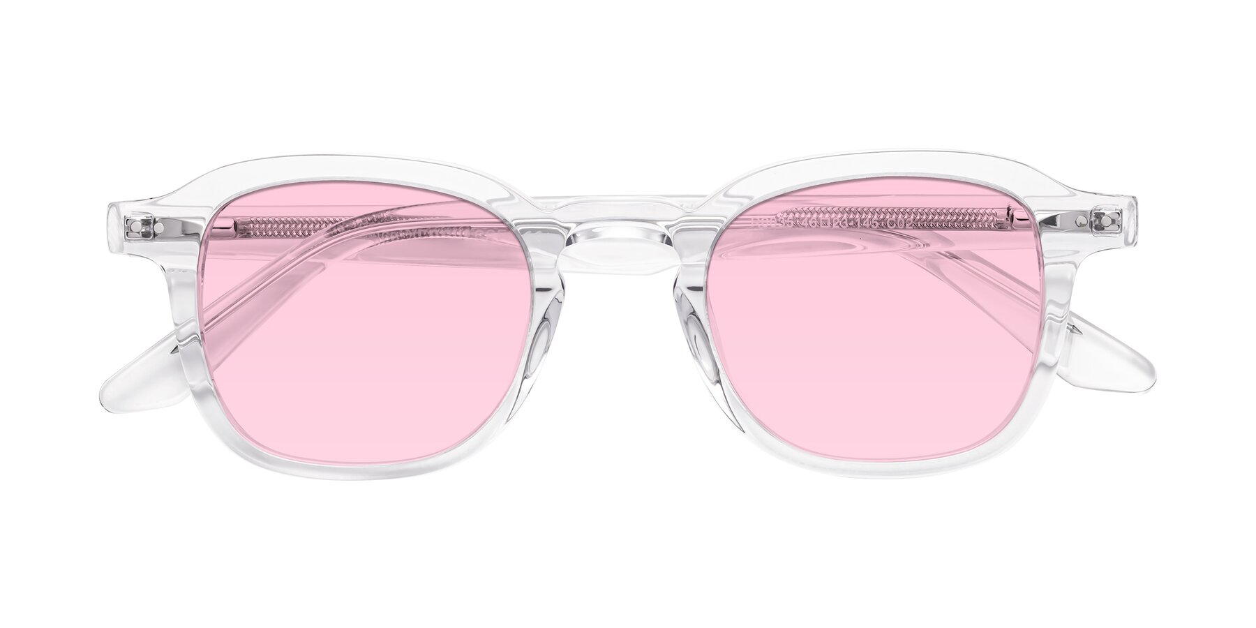 Folded Front of Nice in Clear with Light Pink Tinted Lenses