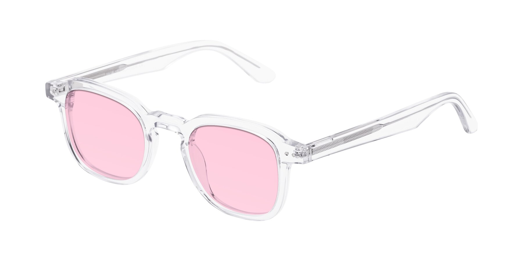 Angle of Nice in Clear with Light Pink Tinted Lenses