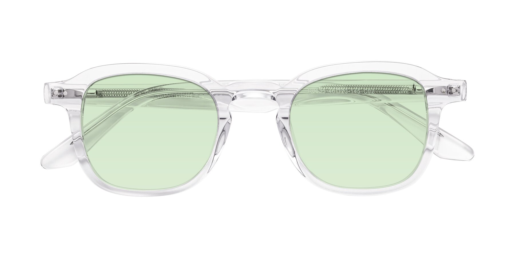 Folded Front of Nice in Clear with Light Green Tinted Lenses