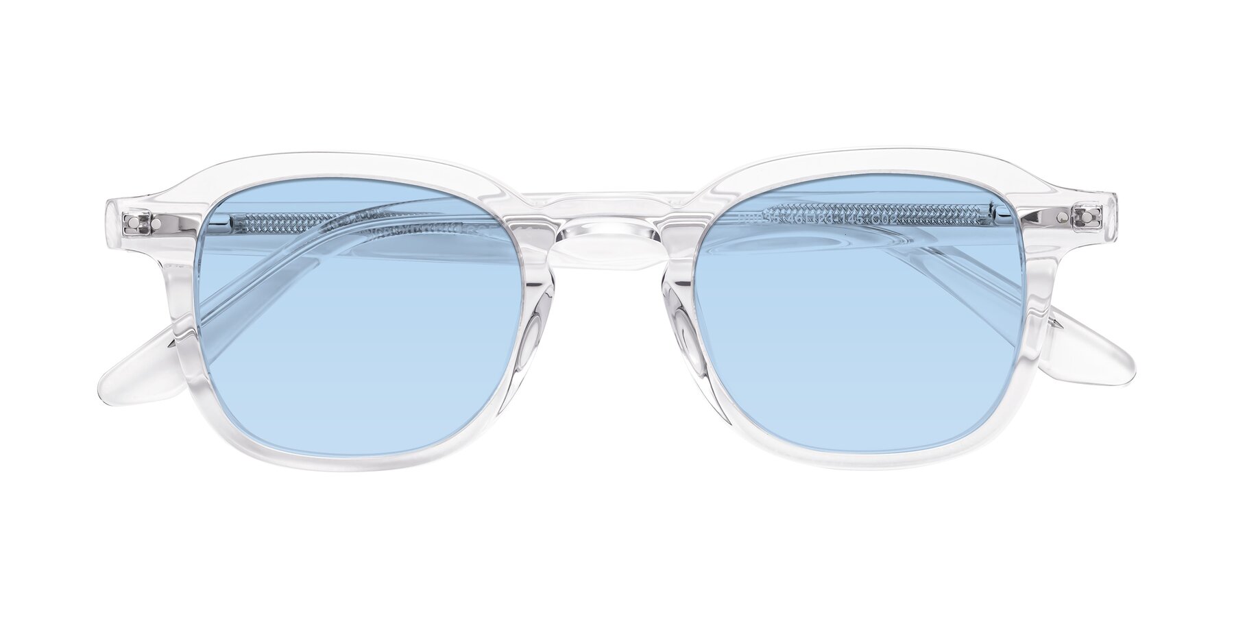 Folded Front of Nice in Clear with Light Blue Tinted Lenses