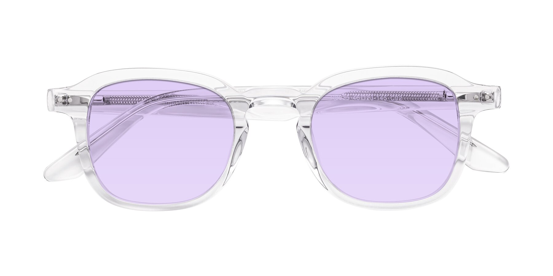 Folded Front of Nice in Clear with Light Purple Tinted Lenses