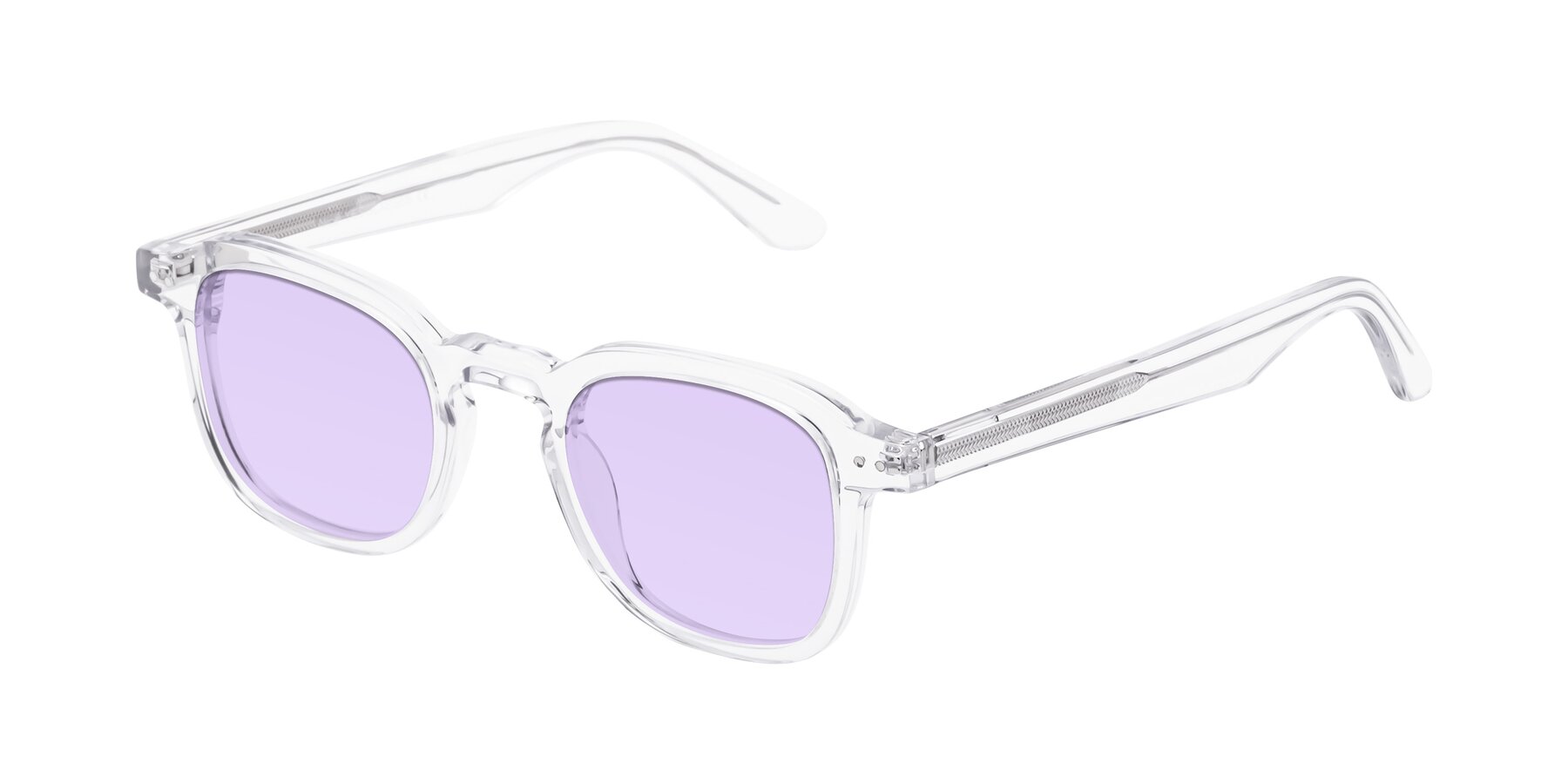 Angle of Nice in Clear with Light Purple Tinted Lenses