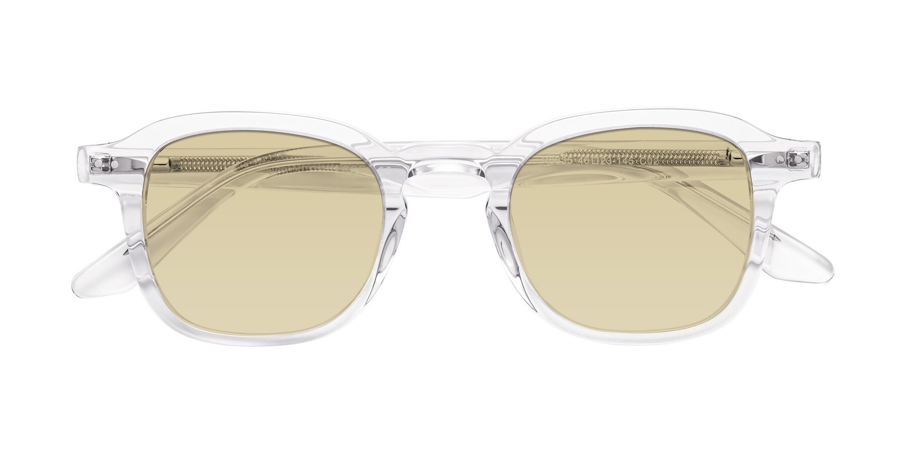 Folded Front of Nice in Clear with Light Champagne Tinted Lenses