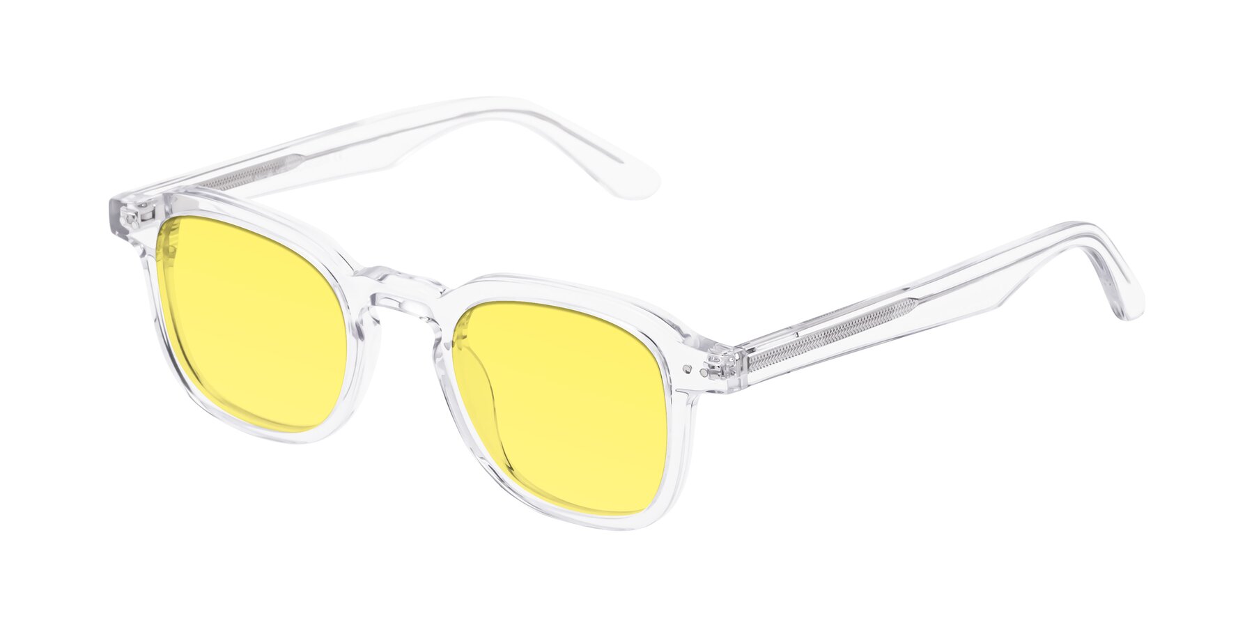 Angle of Nice in Clear with Medium Yellow Tinted Lenses