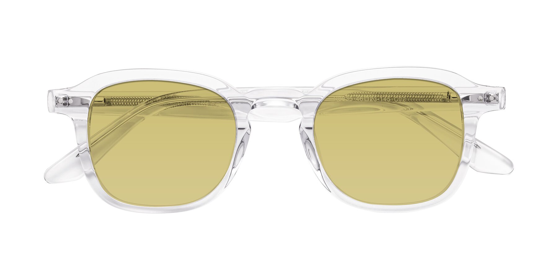 Folded Front of Nice in Clear with Medium Champagne Tinted Lenses