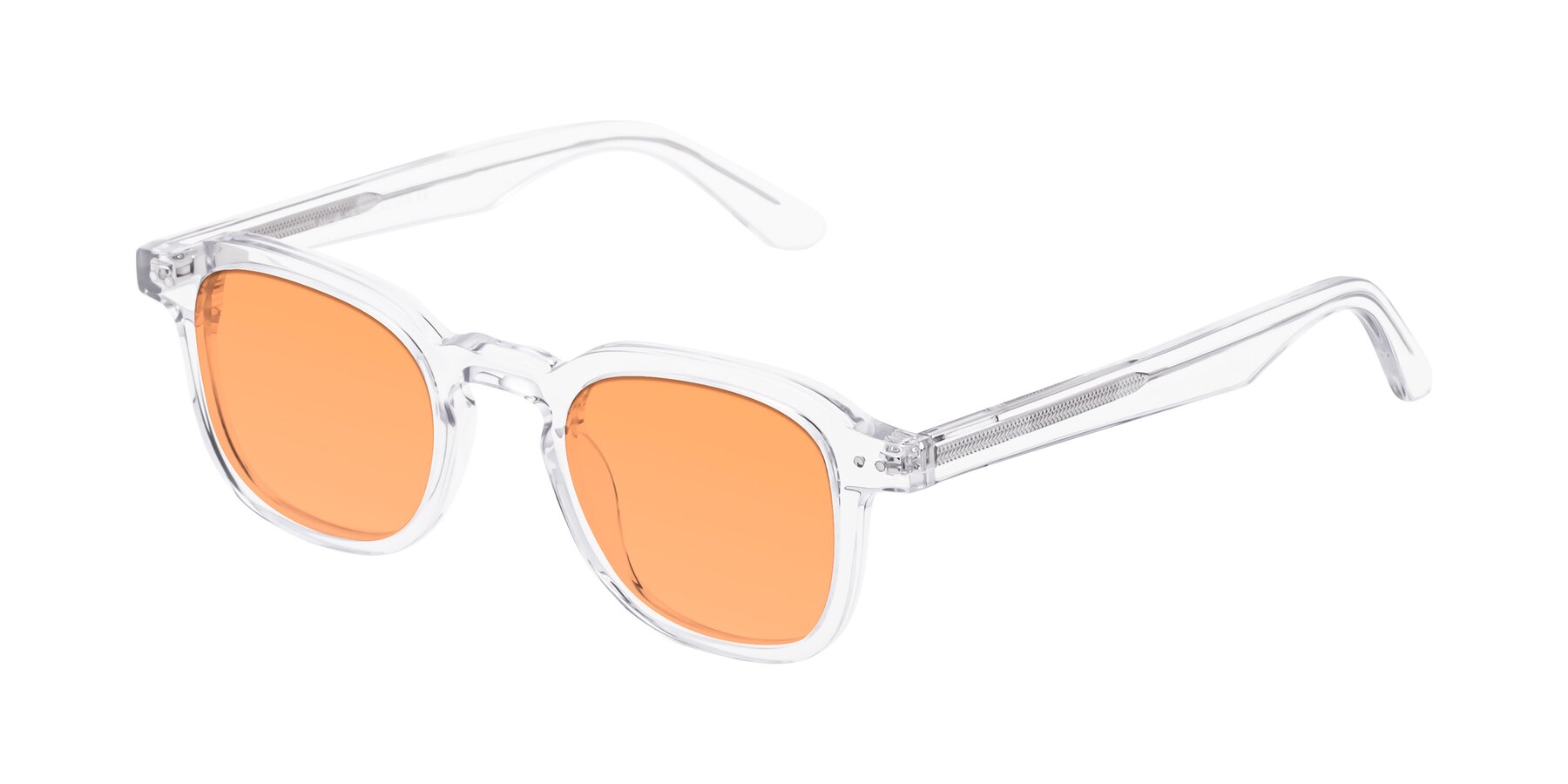 Angle of Nice in Clear with Medium Orange Tinted Lenses