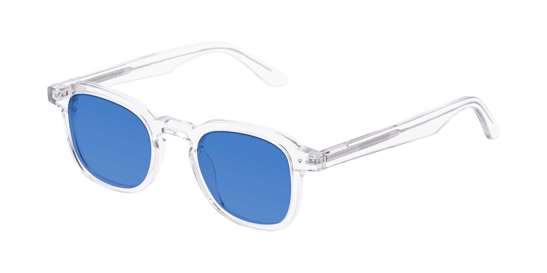 Angle of Nice in Clear with Blue Tinted Lenses