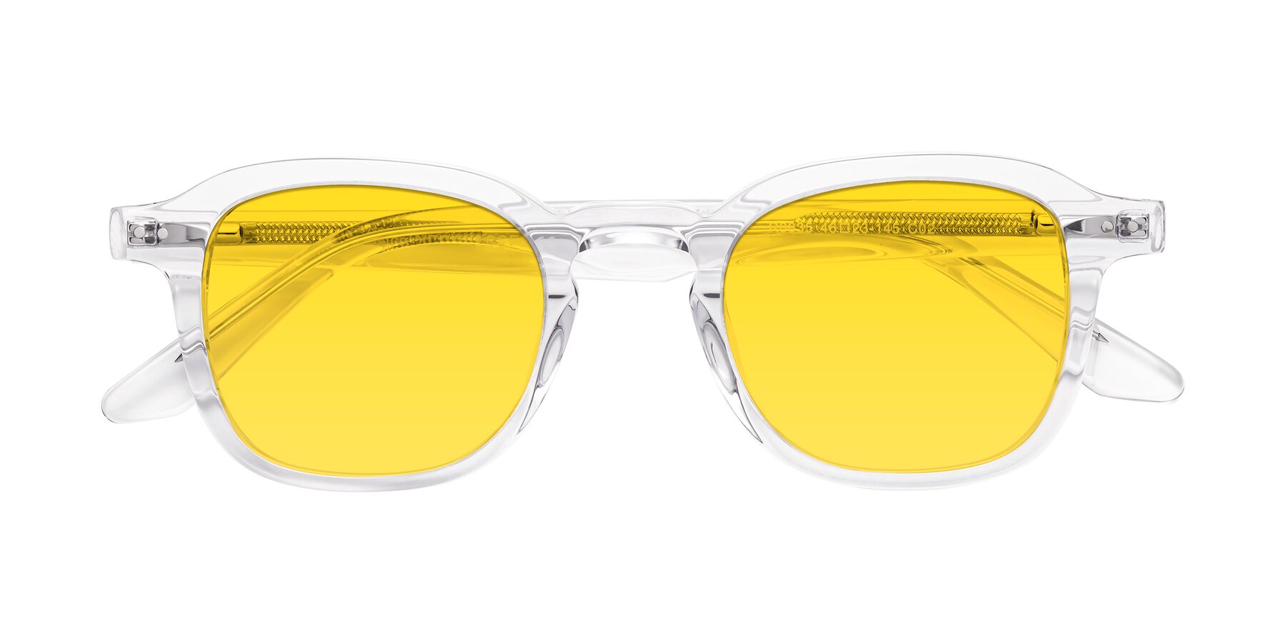 Folded Front of Nice in Clear with Yellow Tinted Lenses