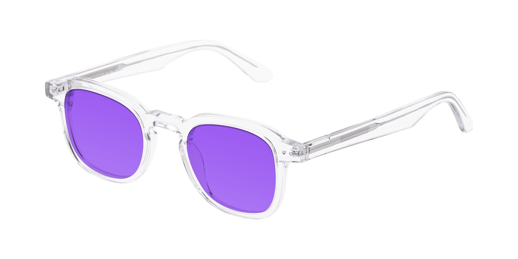 Angle of Nice in Clear with Purple Tinted Lenses