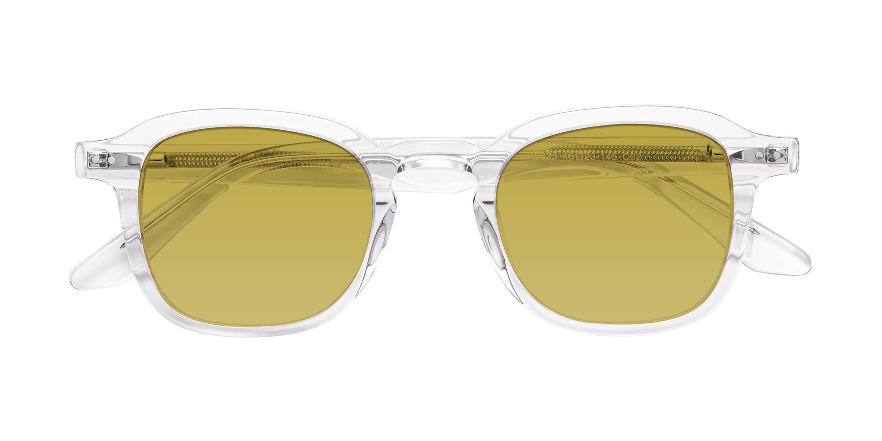 Folded Front of Nice in Clear with Champagne Tinted Lenses