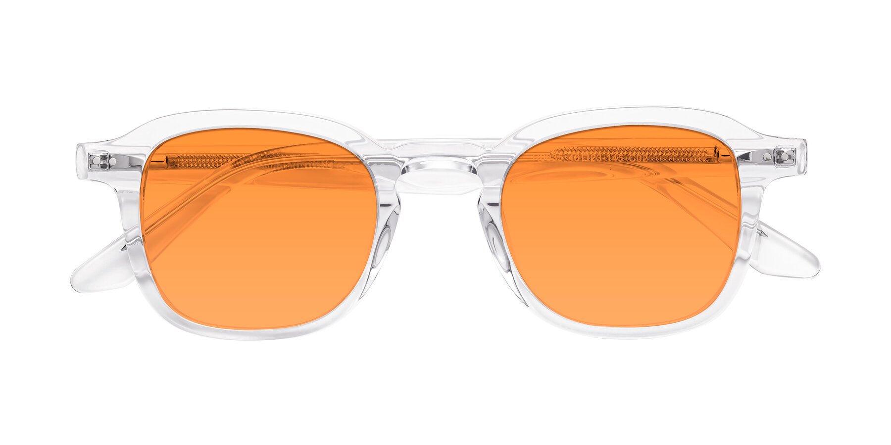 Folded Front of Nice in Clear with Orange Tinted Lenses