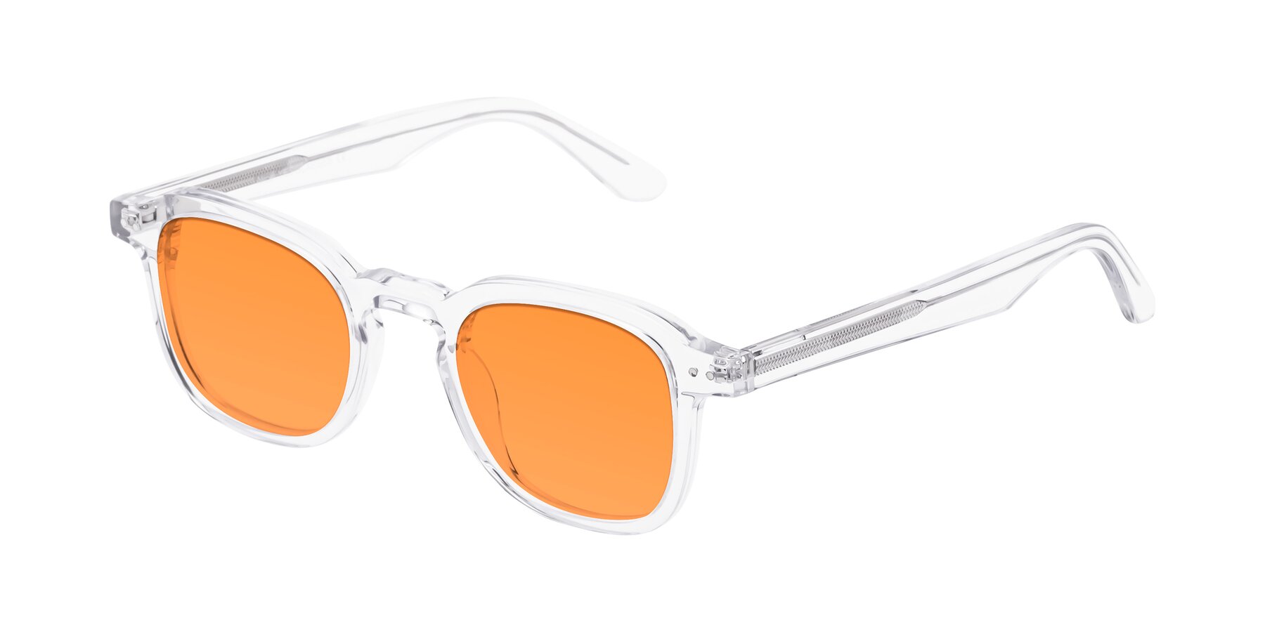 Angle of Nice in Clear with Orange Tinted Lenses