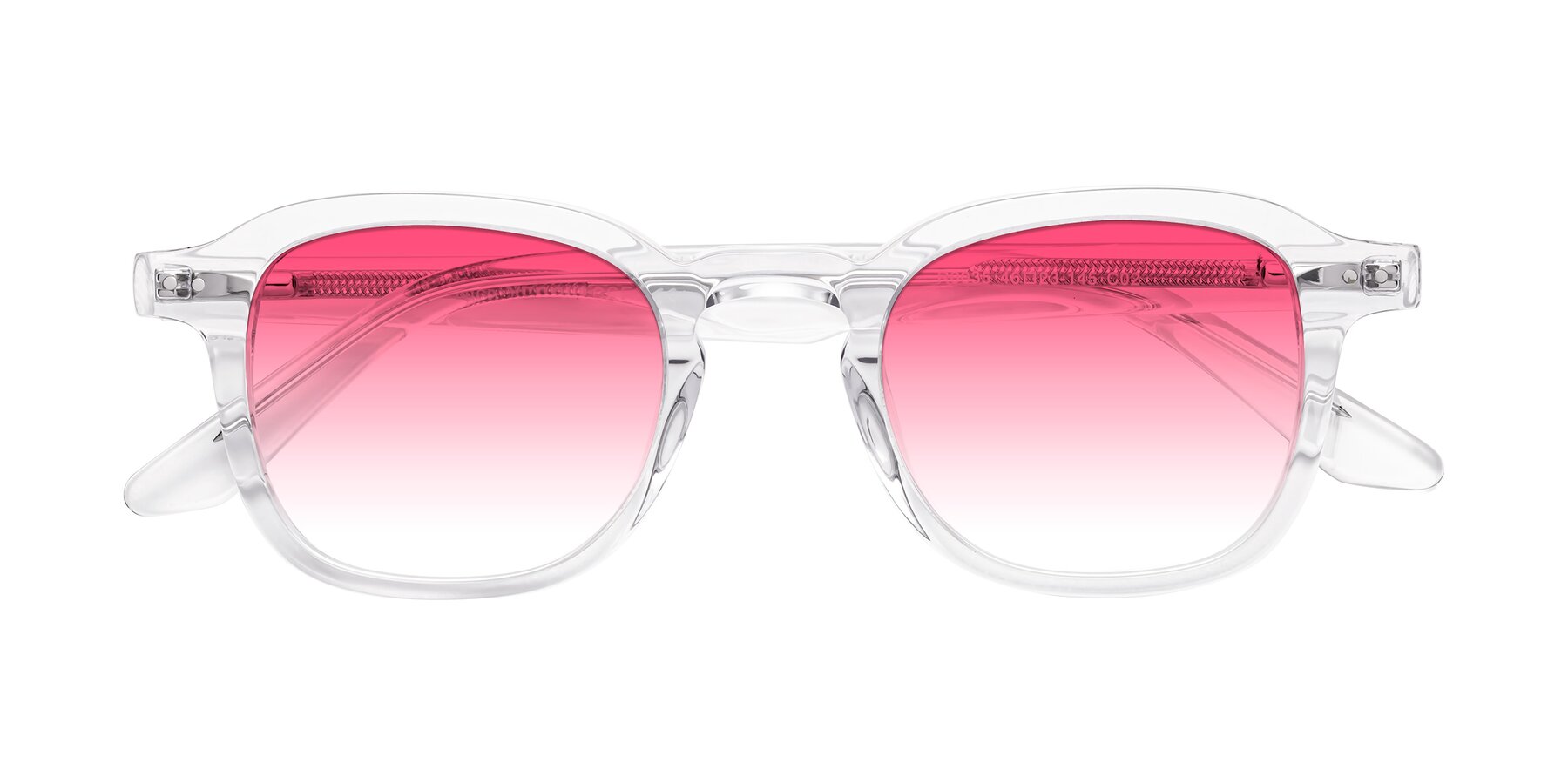 Folded Front of Nice in Clear with Pink Gradient Lenses