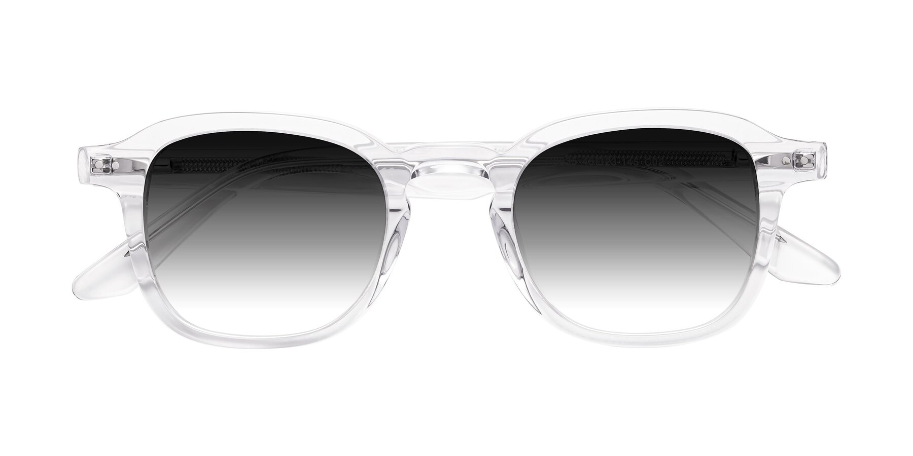 Folded Front of Nice in Clear with Gray Gradient Lenses