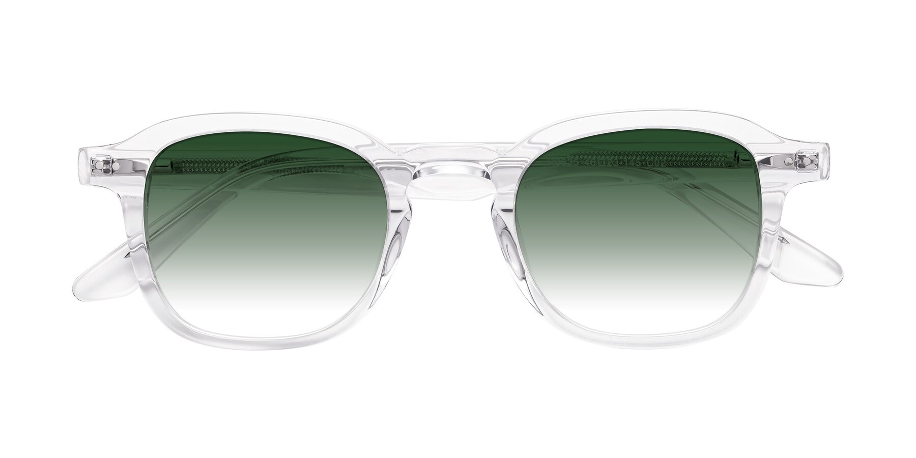 Folded Front of Nice in Clear with Green Gradient Lenses